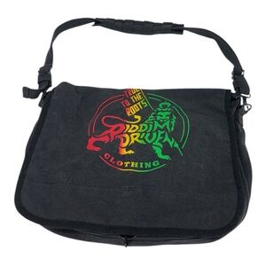Riddim driven “true to the roots” Rasta lion Jamaican Reggae messenger bag